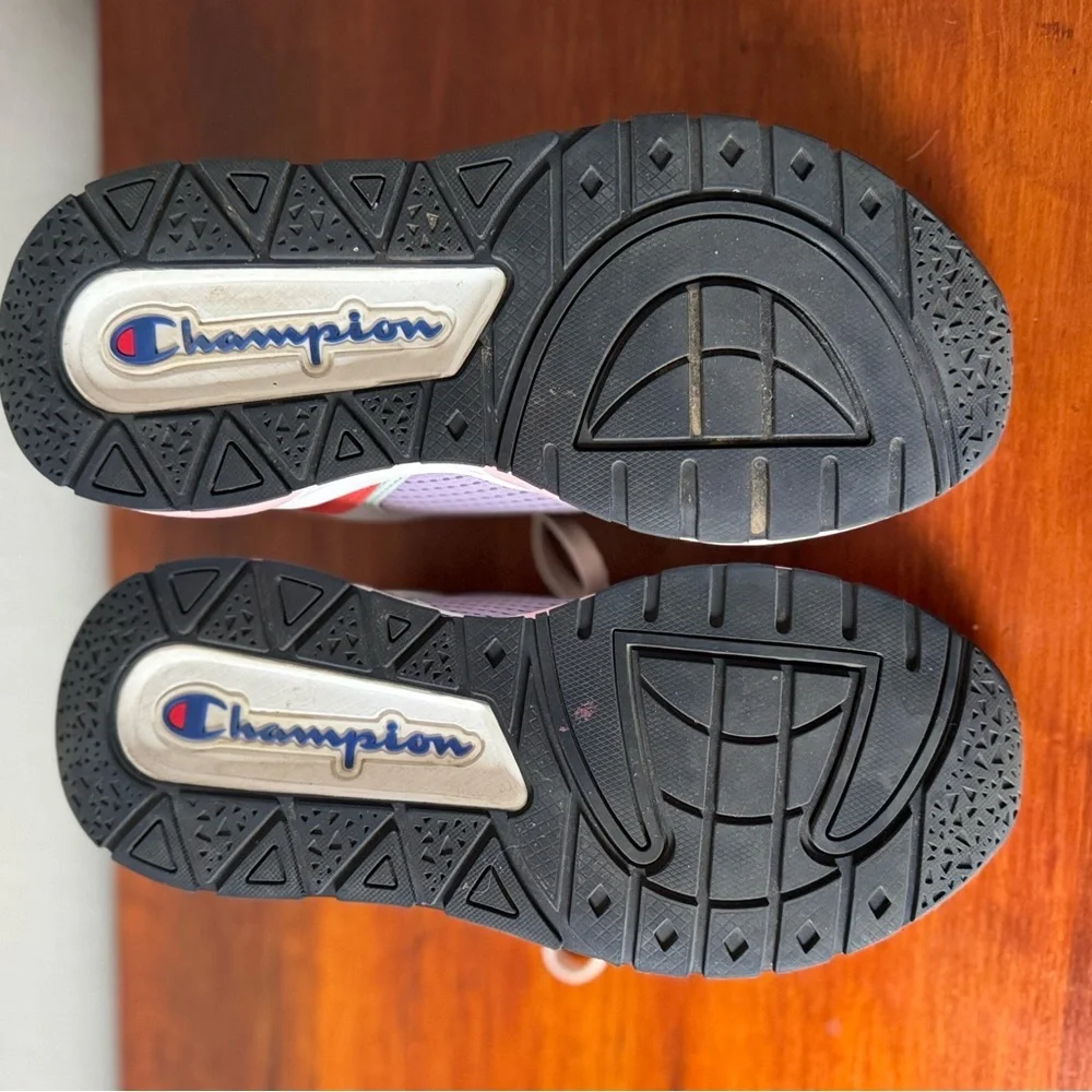 Champion Women's 93 Eighteen SP Block sneakers in the Violet Multi colorway 10